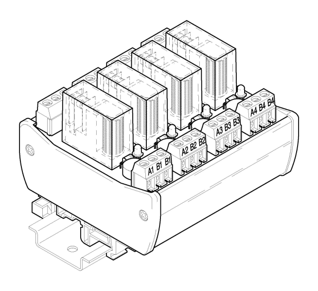 relé cívka 24V~, 4 kanály, 250V~ / 5A, typ RF4-24-31